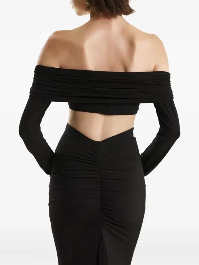 2310 Studio Draped Maxi Skirt In Black