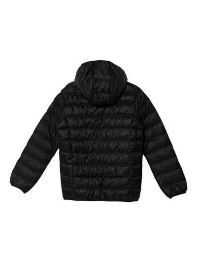 Ea7 Hooded Puffer Jacket In Black