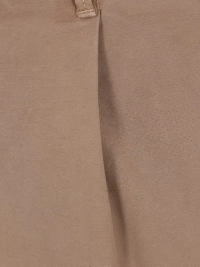 Incotex Tapered-fit Trousers In Stretch Cotton In Brown