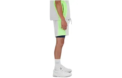 New Balance Hoops On Court 2 In 1 Shorts 'grey Matter' In Gray