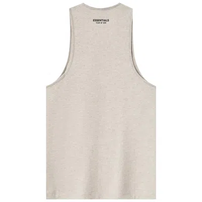 Essentials Fear Of God  Lightweight Essential Tank 'heather Stone' In Gray