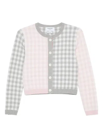 Thom Browne Gingham-pattern Cardigan In Multi