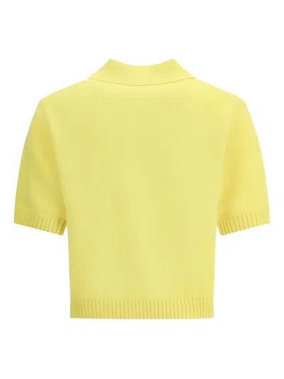 Givenchy Polo Top In Wool And Cashmere In Yellow