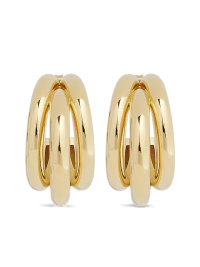 Rabanne Triple-hoop Earrings Set In Gold