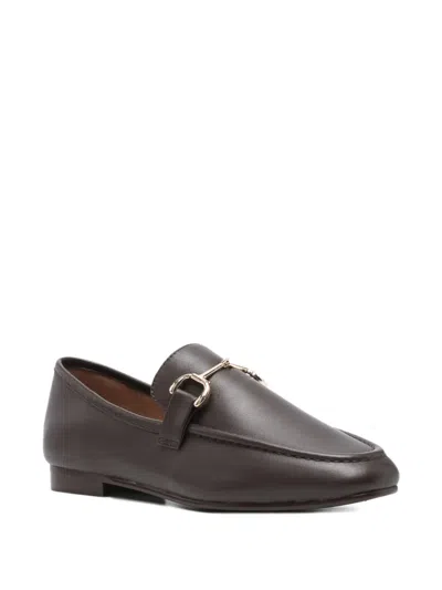 Bibi Lou Buckle-detail Loafers In Brown