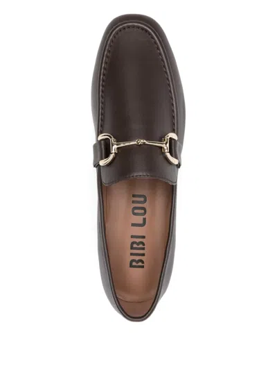 Bibi Lou Buckle-detail Loafers In Brown