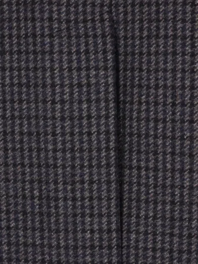 Tagliatore Houndstooth-pattern Coat In Blue