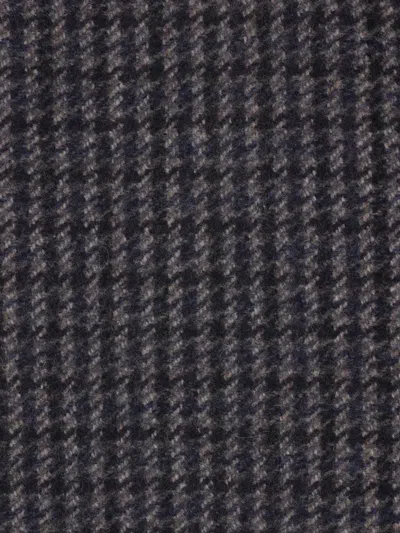 Tagliatore Houndstooth-pattern Coat In Blue