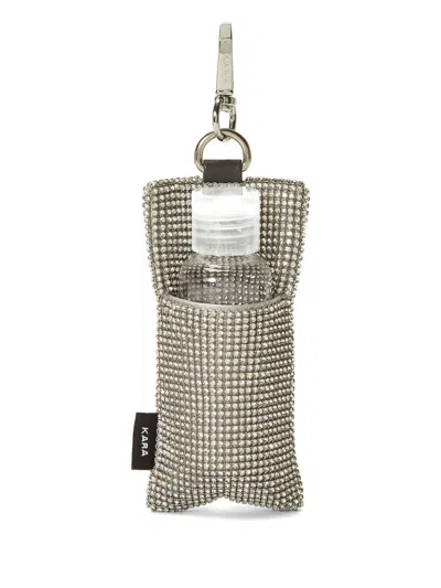 Kara 10.10 Crystal-mesh Keyring In Gray