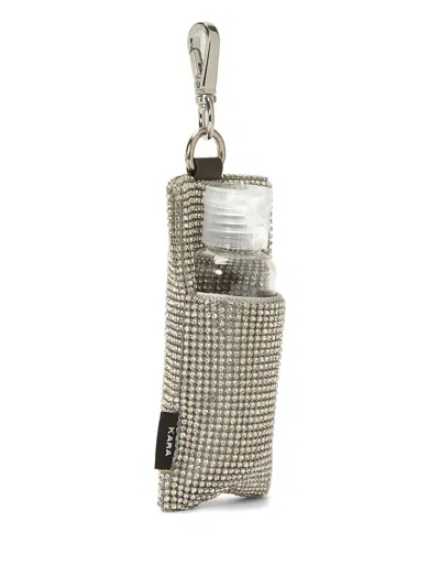 Kara 10.10 Crystal-mesh Keyring In Gray
