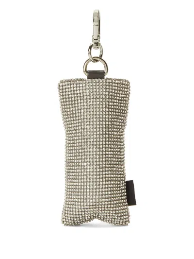 Kara 10.10 Crystal-mesh Keyring In Gray