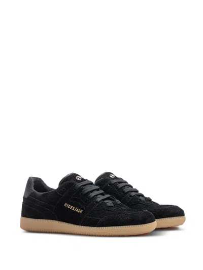 Hide & Jack Logo-print Suede Sneakers In Black