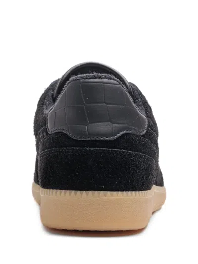 Hide & Jack Logo-print Suede Sneakers In Black