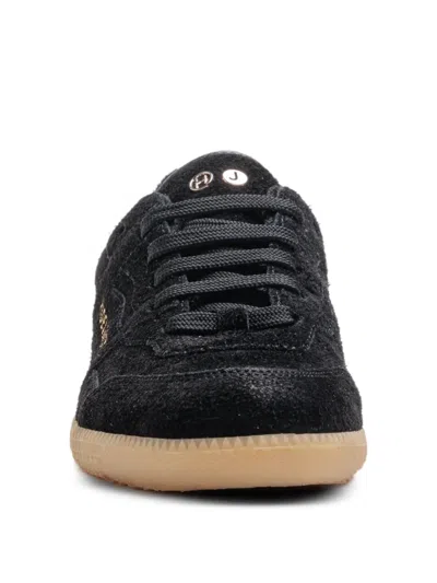 Hide & Jack Logo-print Suede Sneakers In Black