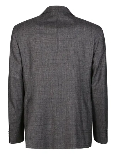 Tagliatore Check-pattern Wool Suit In Gray