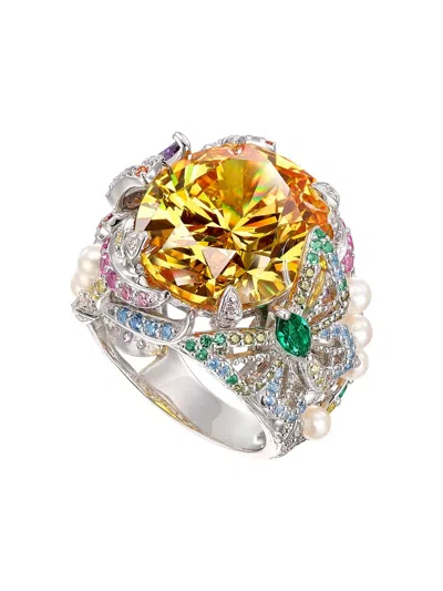 Anabela Chan Swallowtail Multi-stone Ring In Multi