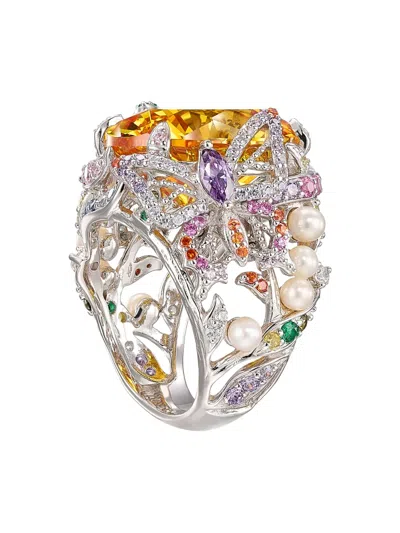 Anabela Chan Swallowtail Multi-stone Ring In Multi