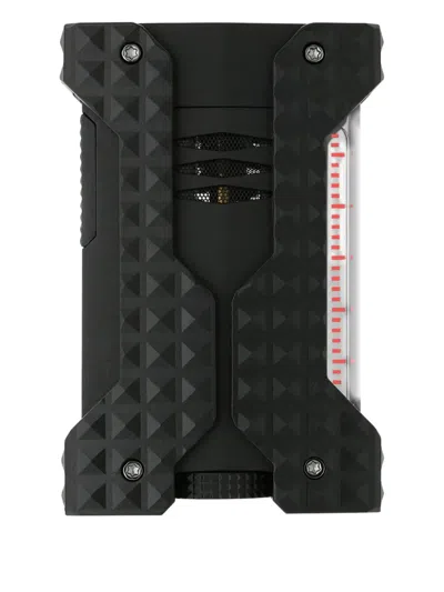 St Dupont Geometric-pattern Brass Lighter In Multi