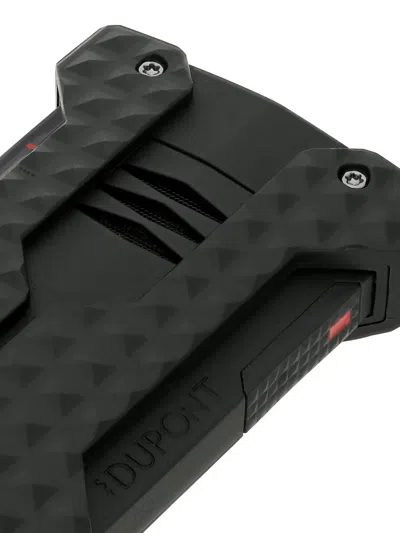 St Dupont Geometric-pattern Brass Lighter In Multi