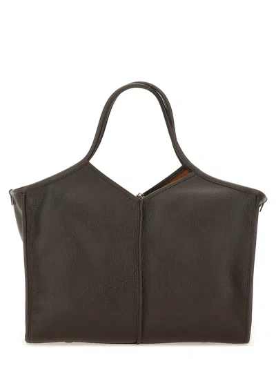 Hereu Calella Squared Medium Top Handle Bag In Brown