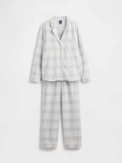 Gap Softest Flannel Pj Set In Gray