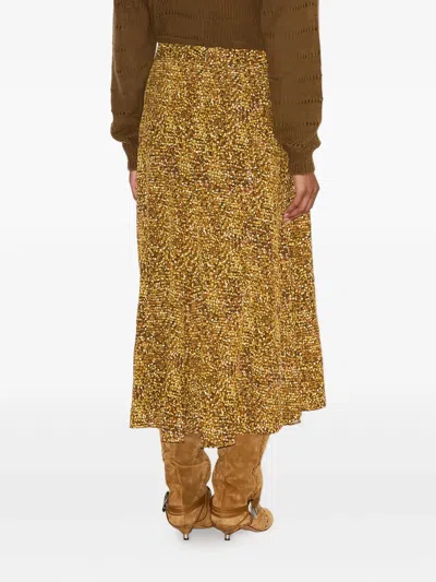 Isabel Marant Sequin-pattern Midi Skirt In Multi