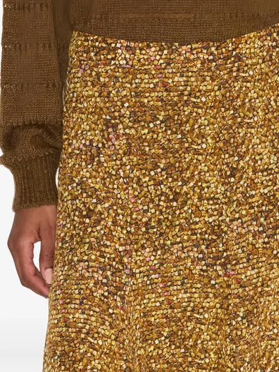 Isabel Marant Sequin-pattern Midi Skirt In Multi