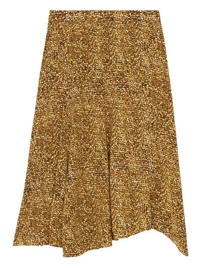 Isabel Marant Sequin-pattern Midi Skirt In Multi