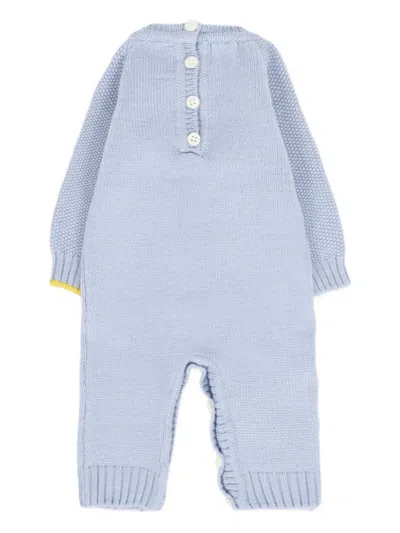 Gensami Lamb-appliqué Wool Jumpsuit In Blue