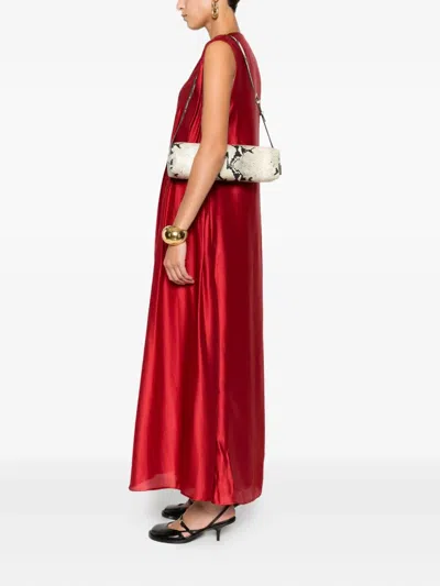 Khaite Kye Micro Snake-effect Leather Shoulder Bag In White