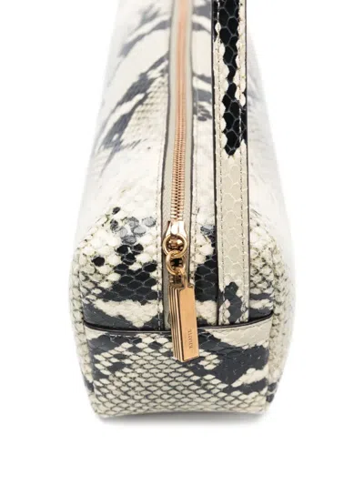 Khaite Kye Micro Snake-effect Leather Shoulder Bag In White