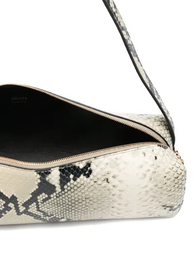 Khaite Kye Micro Snake-effect Leather Shoulder Bag In White
