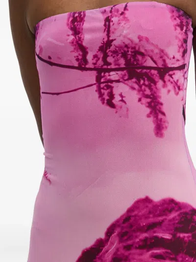 Desigual X Mr. Christian Lacroix Strapless Midi Dress In Multi