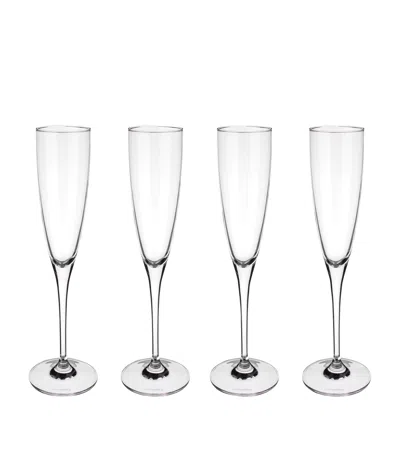 Villeroy & Boch Set Of 4 Maxima Champagne Flutes In Multi