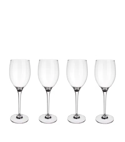 Villeroy & Boch Set Of 4 Maxima White Wine Goblets In Transparent