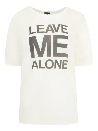 R13 Leave Me Alone Relaxed Tee In White