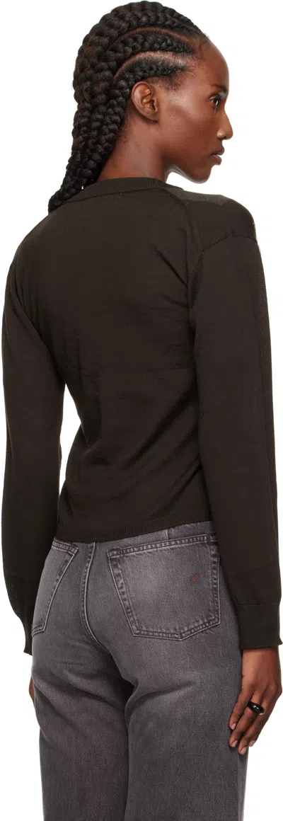 Our Legacy Argyle Pattern Long Sleeve Knitwear Top In Brown