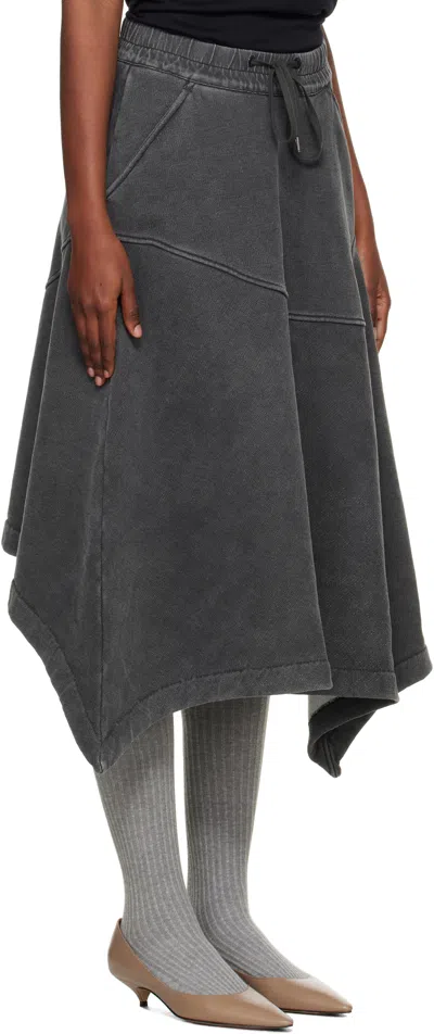 Our Legacy Midi Skirt With Drawstring And Pockets In Gray