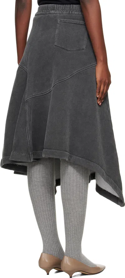 Our Legacy Midi Skirt With Drawstring And Pockets In Gray