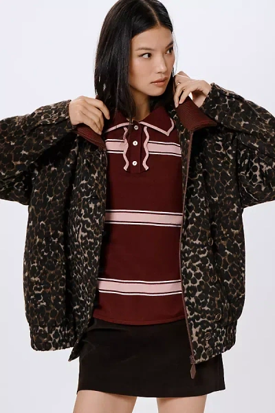 Damson Madder Pixie Bomber Jacket In Brown