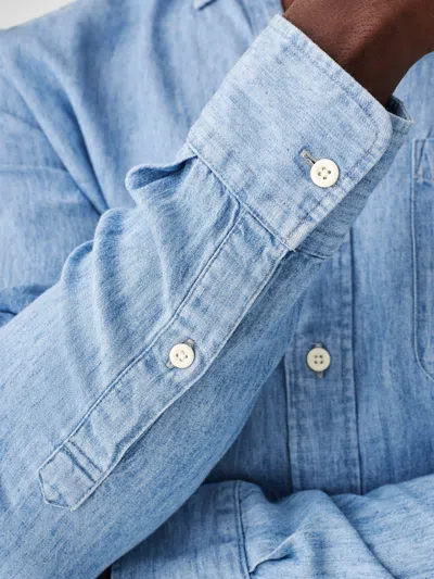 Faherty The Tried And True Shirt In Vintage Indigo