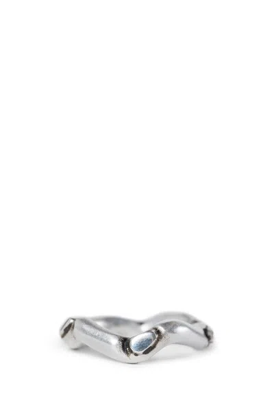Ann Demeulemeester Emi Futuristic Thorn Ring In Metallic