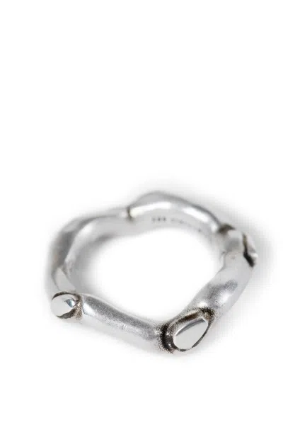 Ann Demeulemeester Emi Futuristic Thorn Ring In Metallic