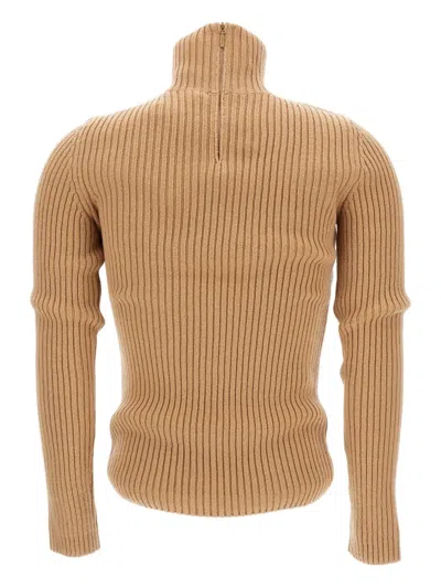 Max Mara Wool And Cashmere Turtleneck Sweater In Gold