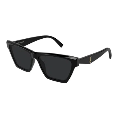 Saint Laurent Acetate Cat-eye Sunglasses In Black