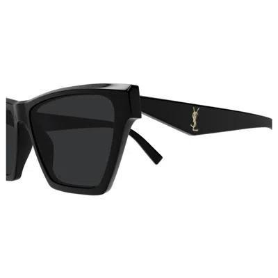Saint Laurent Acetate Cat-eye Sunglasses In Black