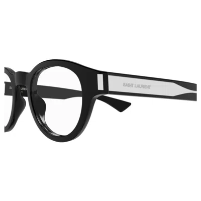 Saint Laurent Sl 792 Linea Corner Angle 001 Black Crystal Glasses In Black
