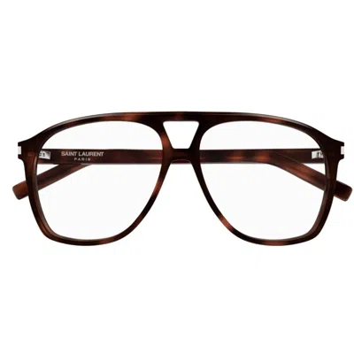 Saint Laurent Sl 596 Dune Opt 003 Havana Havana Trasparent Glasses