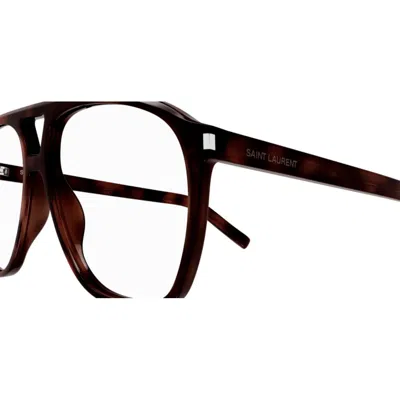 Saint Laurent Sl 596 Dune Opt 003 Havana Havana Trasparent Glasses