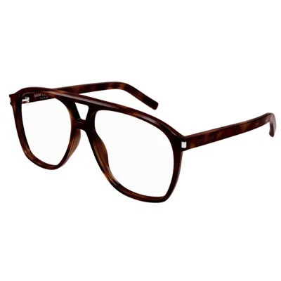 Saint Laurent Sl 596 Dune Opt 003 Havana Havana Trasparent Glasses